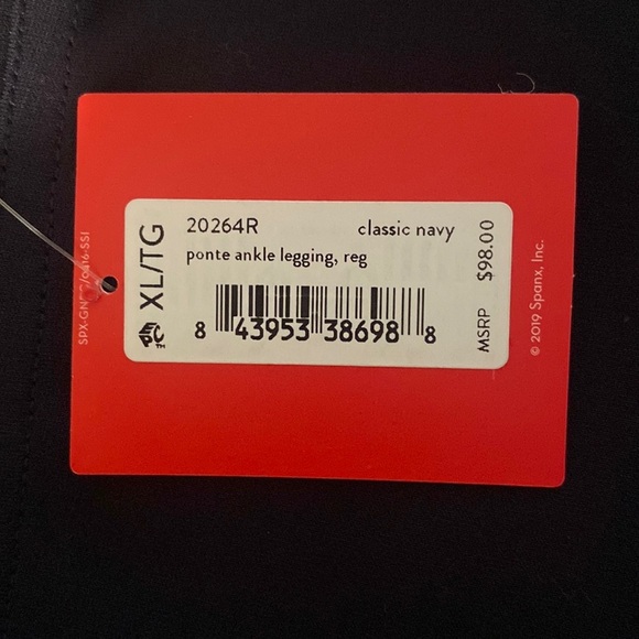 SPANX The Perfect Ponte Ankle Leggings Classic Navy Size XL NWT - Picture 5 of 8
